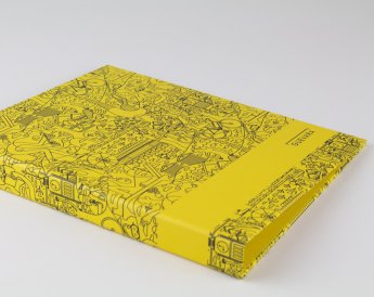 Yellow printed folder