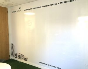 Dry wipe wall